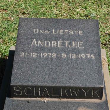 SCHALKWYK Andrétjie 1972-1976