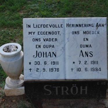 STRöH Johan 1911-1978 &amp; Ans 1911-1994