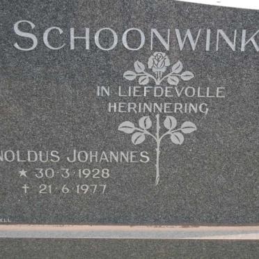 SCHOONWINKEL Arnoldus Johannes 1928-1977