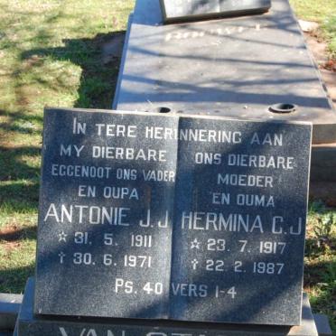 STADEN Antonie J.J., van  1911-1971 &amp; Hermina C.J. 1917-1987