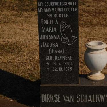 SCHALKWYK Engela Maria Johanna Jacoba, dirkse van nee REYNEKE 1948-1975