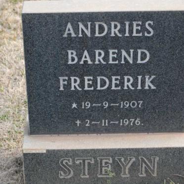 STEYN Andries Barend Frederik 1907-1976