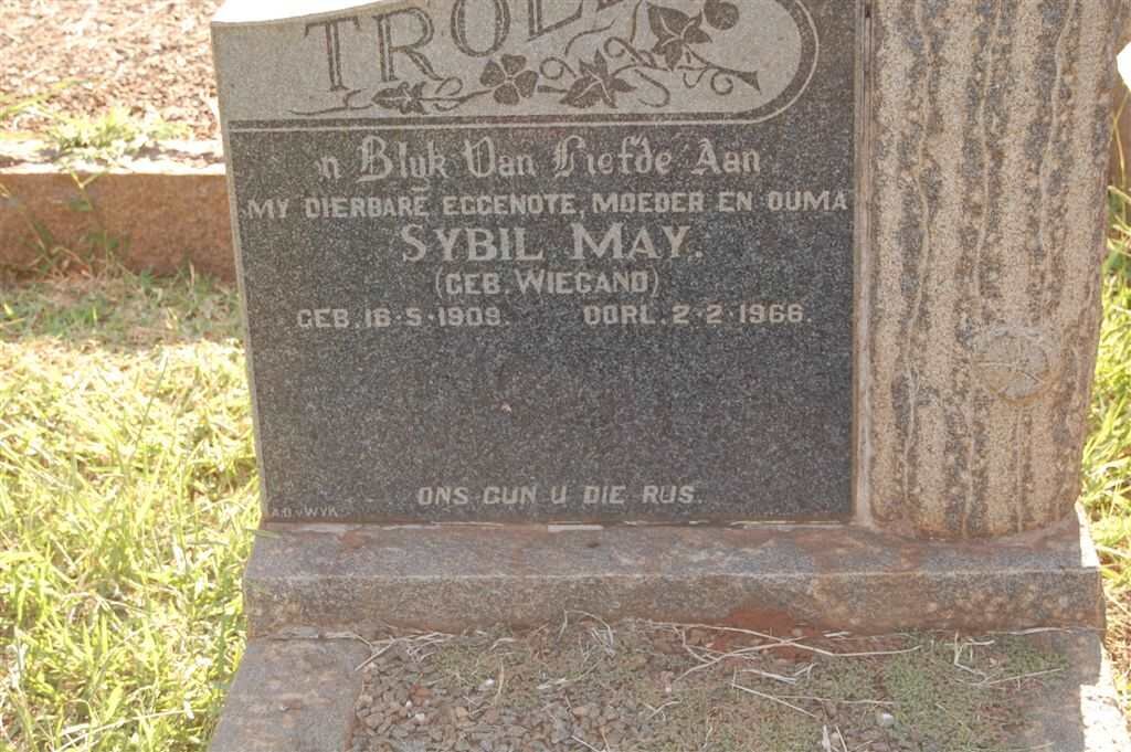 TROLLIP Sybil May nee WIEGAND 1909-1966