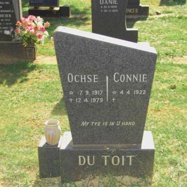 TOIT Ochse, du 1917-1979 &amp; Connie 1922-