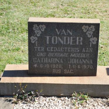 TONDER Catharina Johanna, van der 1920-1970