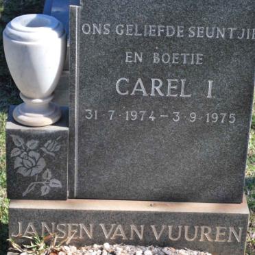 VUUREN Carel I., Jansen van 1974-1975