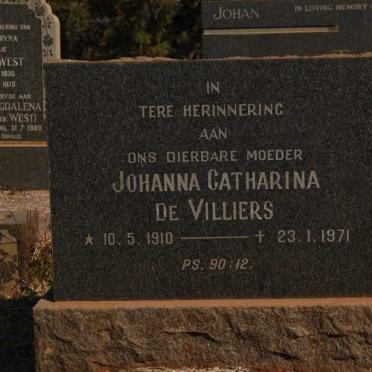 VILLIERS Johanna Catharina, de 1910-1971