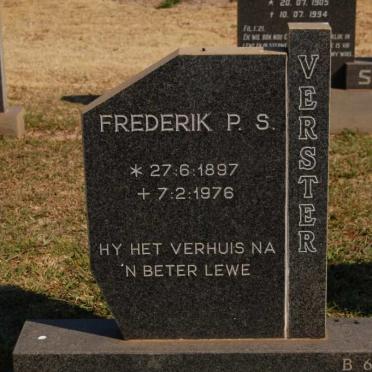 VERSTER Frederik P.S. 1897-1976