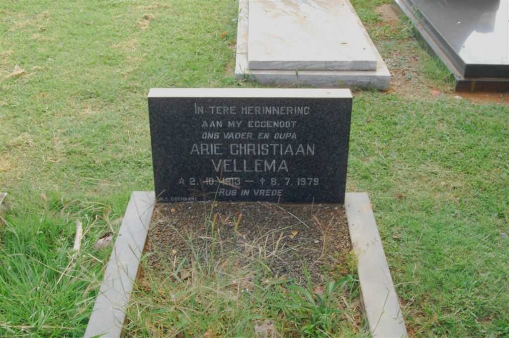 VELLEMA Arie Christiaan 1913-1979