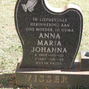 VISSER Anna Maria Johanna 1907-1987