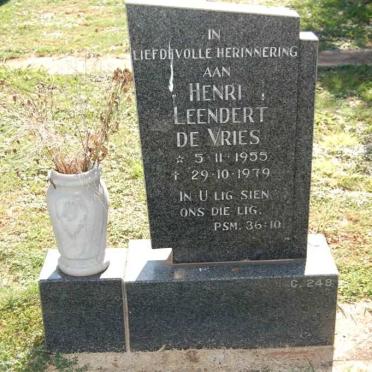 VRIES Henri Leendert, de 1955-1979