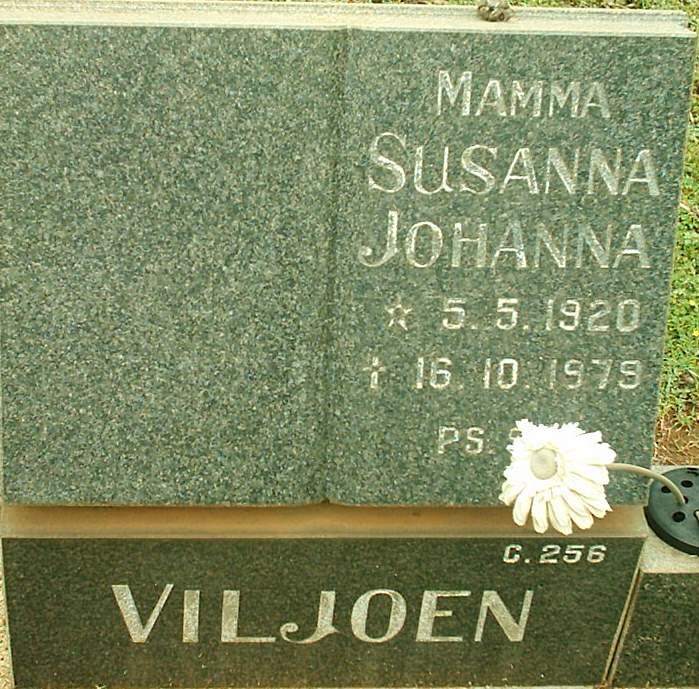 VILJOEN Susanna Johanna 1920-1979