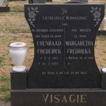 VISAGIE Coenraad Frederick 1917-1977 &amp; Margaretha BOSCH 1912-