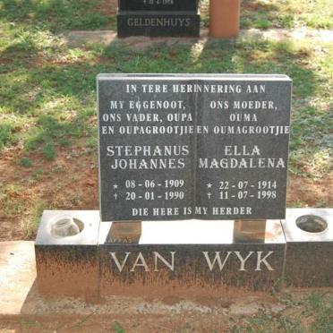 WYK Stephanus Johannes, van 1909-1990 &amp; Ella Magdalena 1914-1998