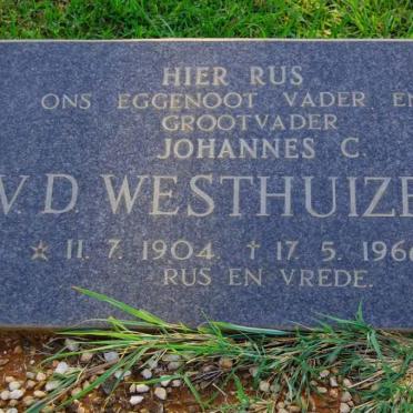 WESTHUIZEN Johannes C., v.d. 1904-1966