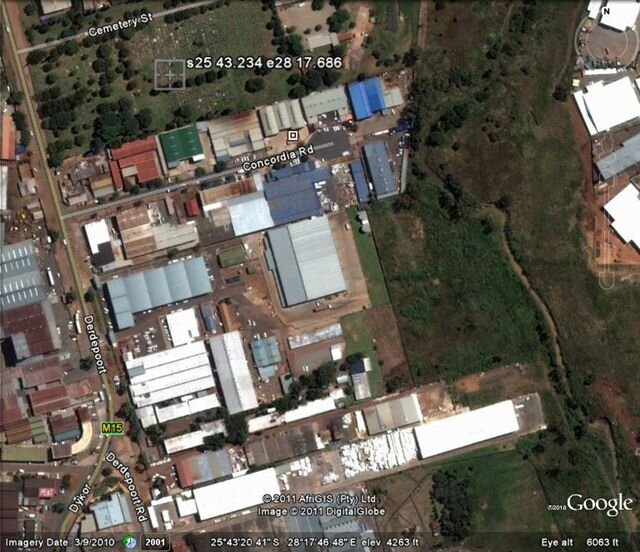 2. Google Earth image of the cemetery