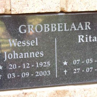 GROBBELAAR Wessel Johannes 1925-2003 &amp; Rita 1926-2009