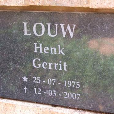 LOUW Henk Gerrit 1975-2007
