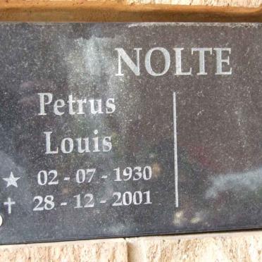 NOLTE Petrus Louis 1930-2001