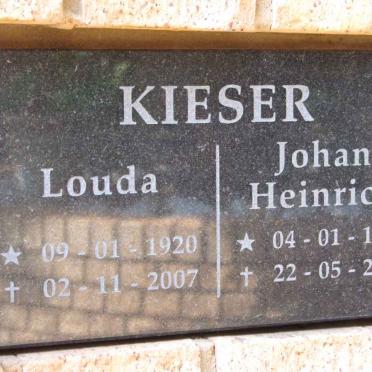KIESER Johan Heinrich 1914-2010 &amp; Louda 1920-2007