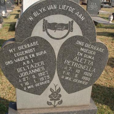 BOSCH Beltazer Johannes 1927-1979 &amp; Aletta Petronella 1926-1980