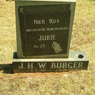 BURGER J.H.W. 1961-1981