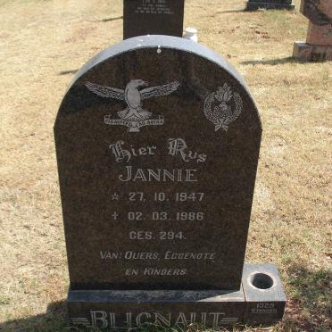 BLIGNAUT Jannie 1947-1986