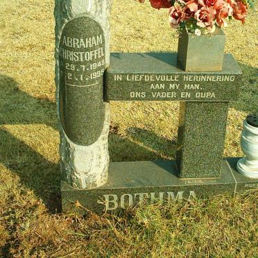 BOTHMA Abraham Christoffel 1948-1995