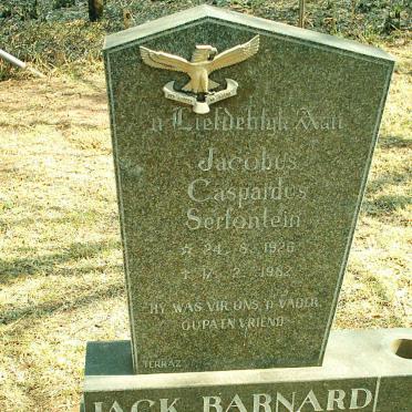 BARNARD Jacobus Caspardus Serfontein 1926-1982
