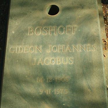 BOSHOFF Gideon Johannes Jacobus 1906-1975
