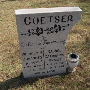 COETSER Wilhelmus Johannes 1913-1987 &amp; Rachel Catharina 1918-1984