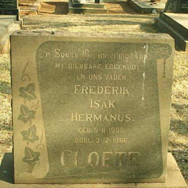 CLOETE Frederik Isak Hermanus 1905-1966