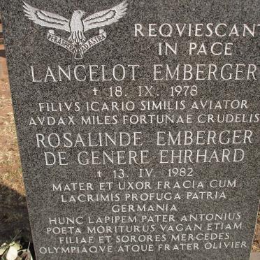 EMBERGER Lancelot -1978 &amp; Rosalindee EHRHARD -1982