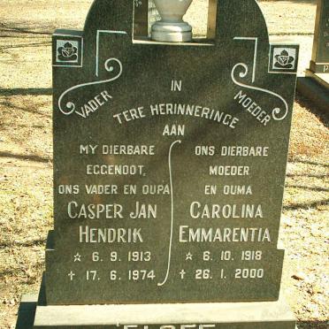 ELOFF Casper Jan Hendrik 1913-1974 &amp; Carolina Emmarentia 1918-2000