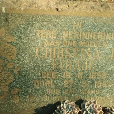 FOURIE Christina J. 1899-1964