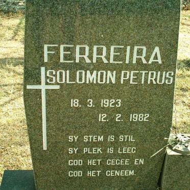 FERREIRA Solomon Petrus 1923-1982