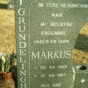 GRUNDELINGH Markus 1929-1987