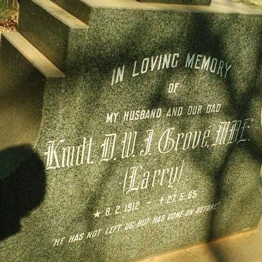 GROVÉ D.W.J. 1912-1965