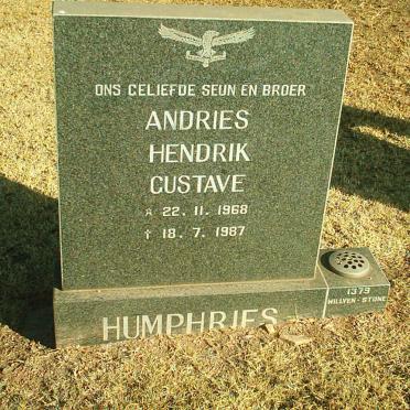 HUMPHRIES Andries Hendrik Gustave 1968-1987