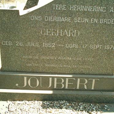 JOUBERT Gerhard 1952-1970