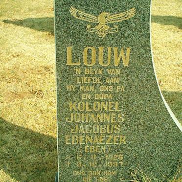 LOUW Johannes Jacobus Ebenaezeer 1926-1997