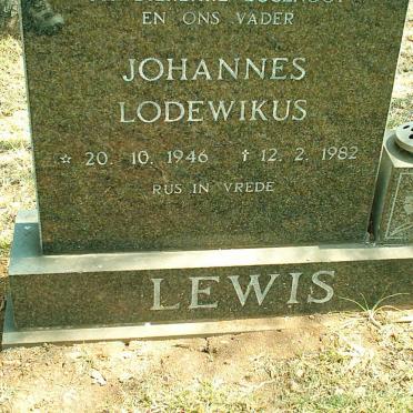 LEWIS Johannes Lodewikus 1946-1982