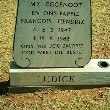 LUDICK Francois Hendrik 1947-1982