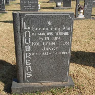 LAUWRENS Cornelius Janse 1929-1992