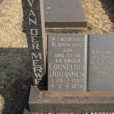 MERWE Cornelius Johannes, van der 1960-1979
