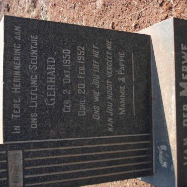 MERWE Gerhard, van der 1950-1952