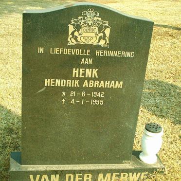 MERWE Hendrik Abraham, van der 1942-1995