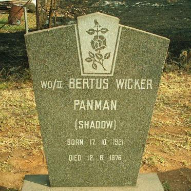 PANMAN Bertus Wicker 1921-1976