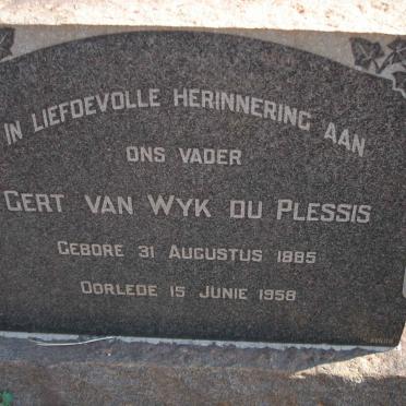 PLESSIS Gert Van Wyk, du 1885-1958