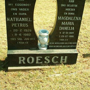 ROESCH Nathaniel Petrus 1926-1982 &amp; Magdalena Maria Danelia 1929-1995